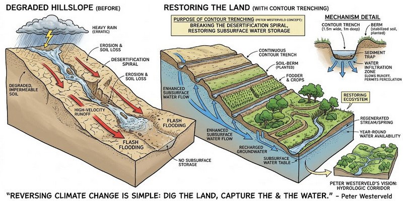 Contour trenching, by Peter Westerveld.