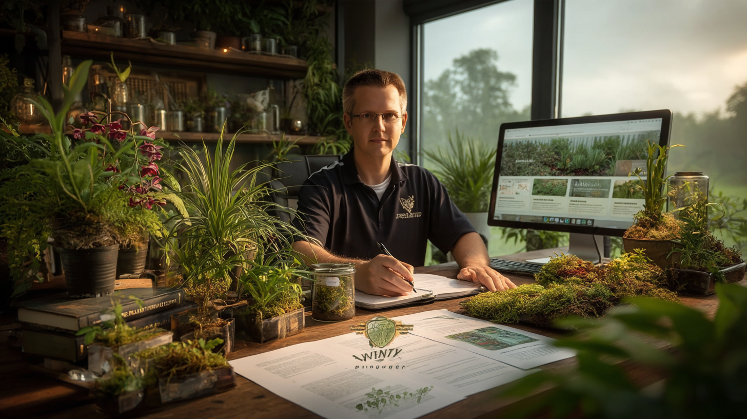 Ed van Paassen reviewing horticultural project material from his Netherlands workspace